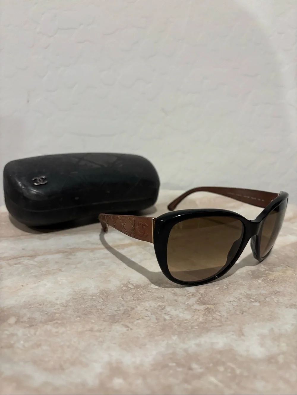 CHANEL | Accessories | Chanel 599q Blackbrown Quilted 
